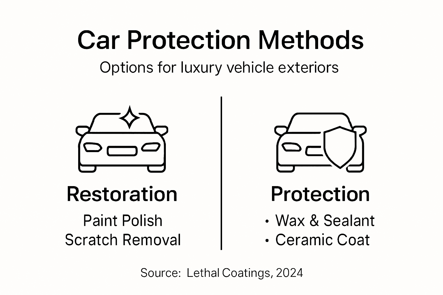 Infographic outlining car protection types