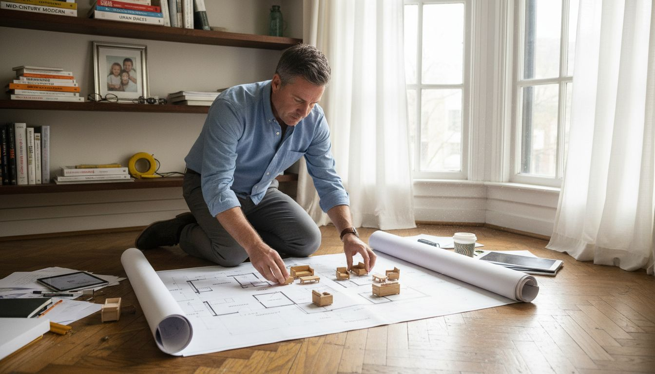 Designer uses models for home spatial planning