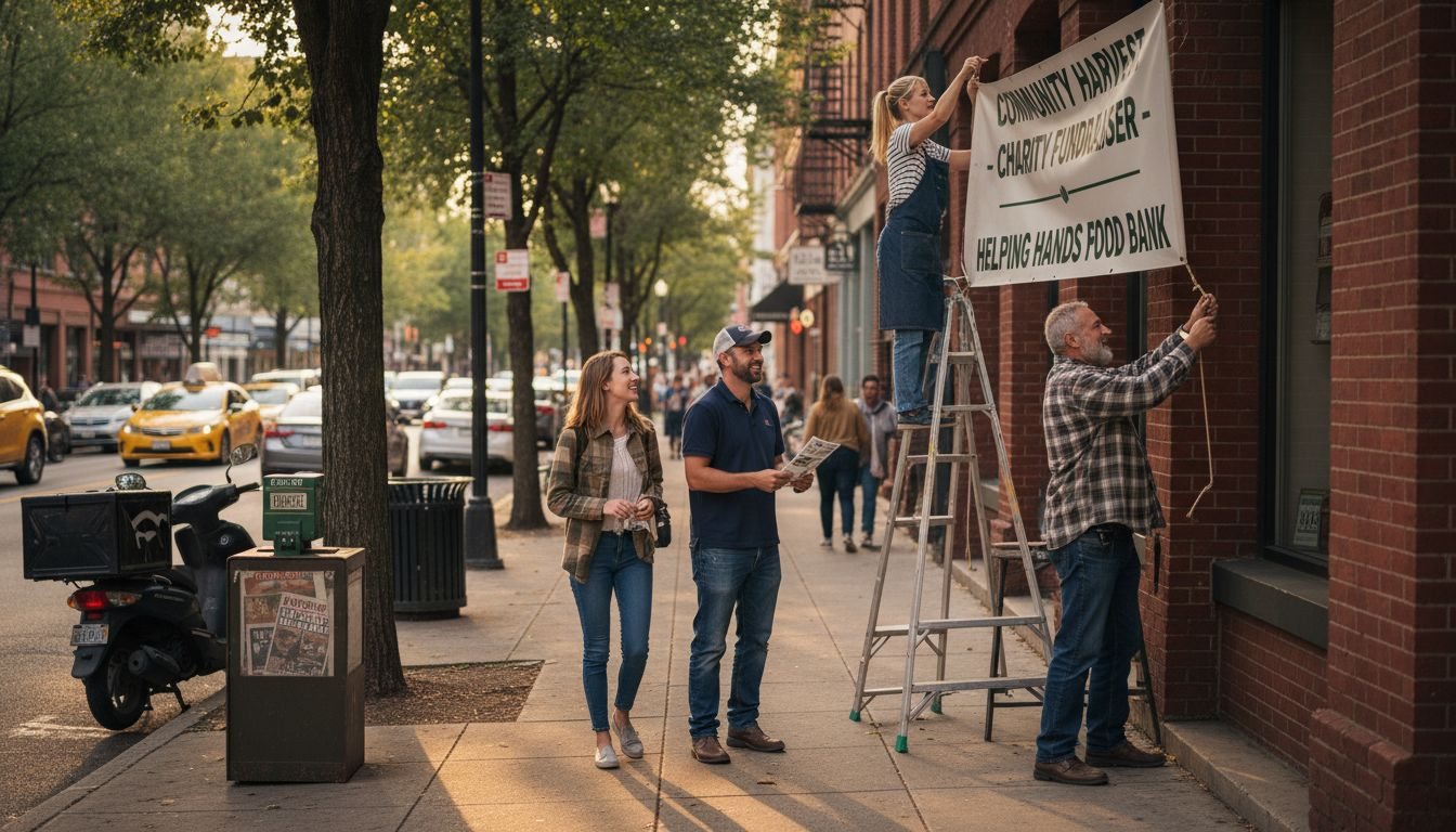 Local business owners set up community event