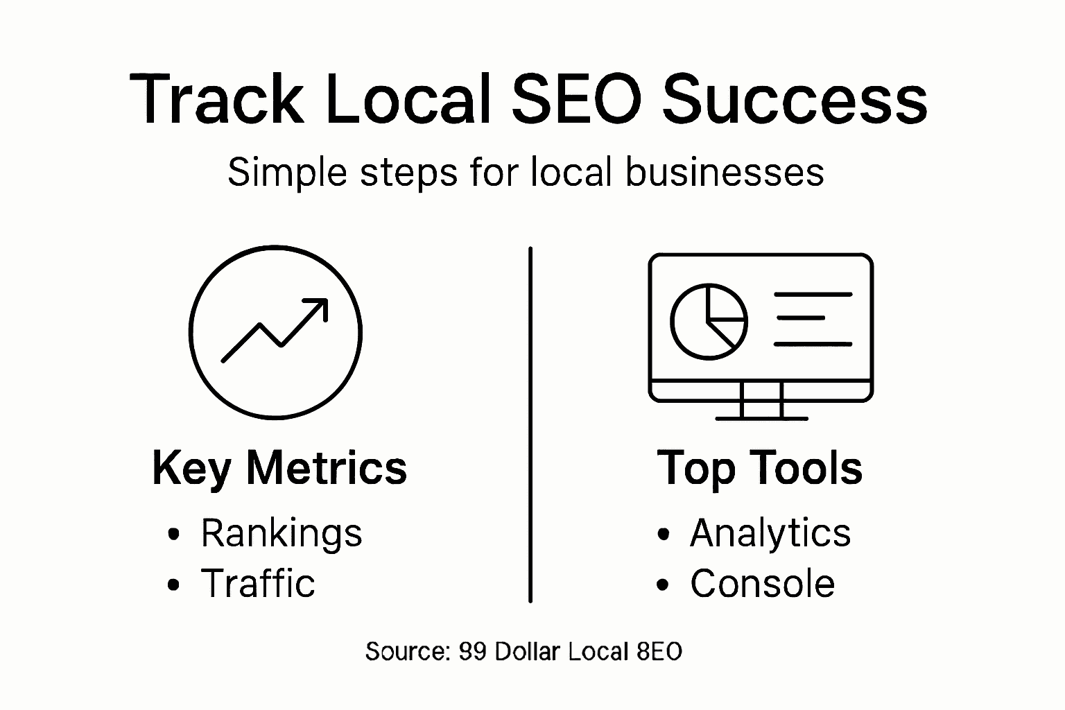 Infographic on tracking local SEO success steps