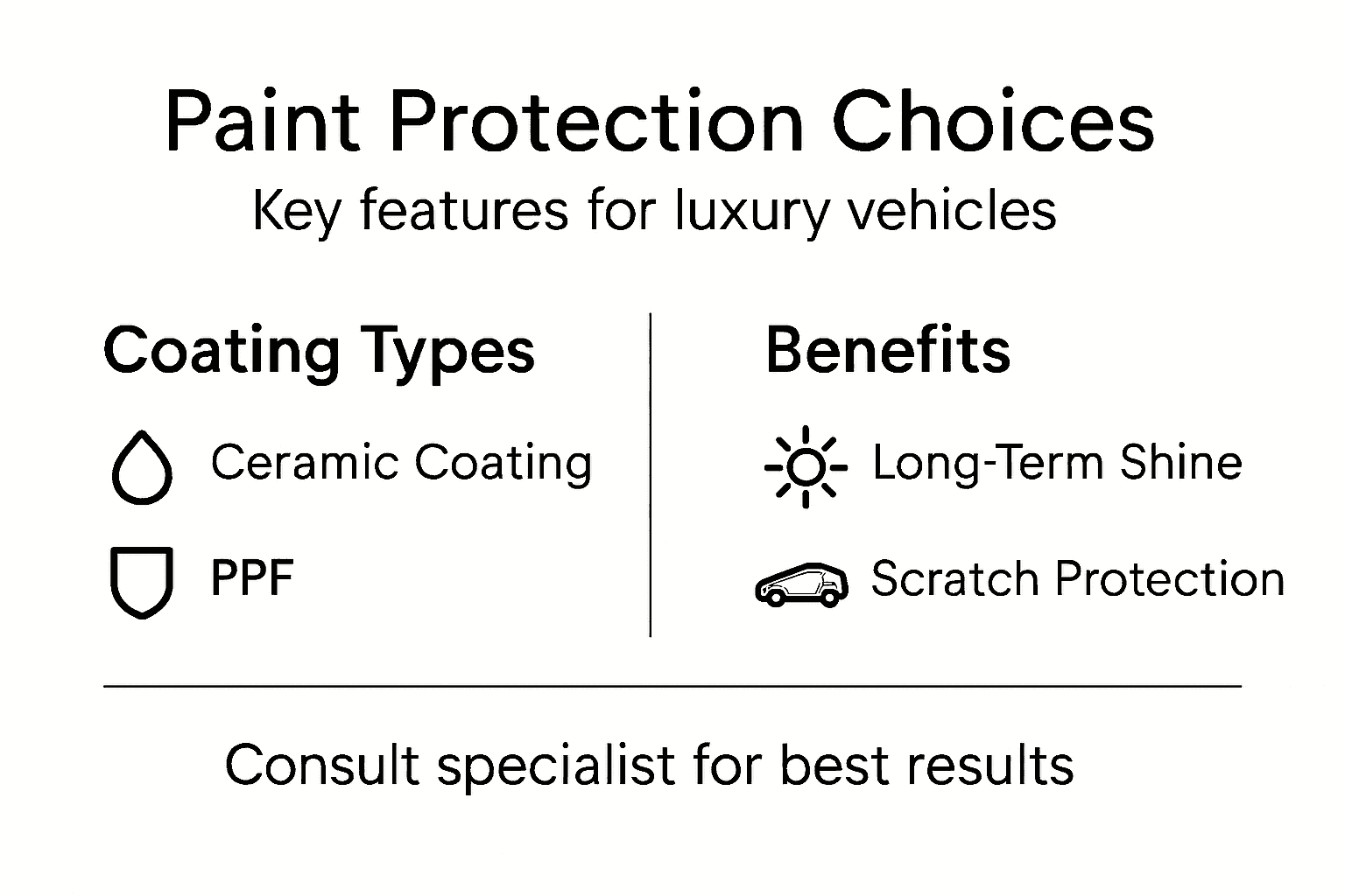 Infographic compares paint protection options