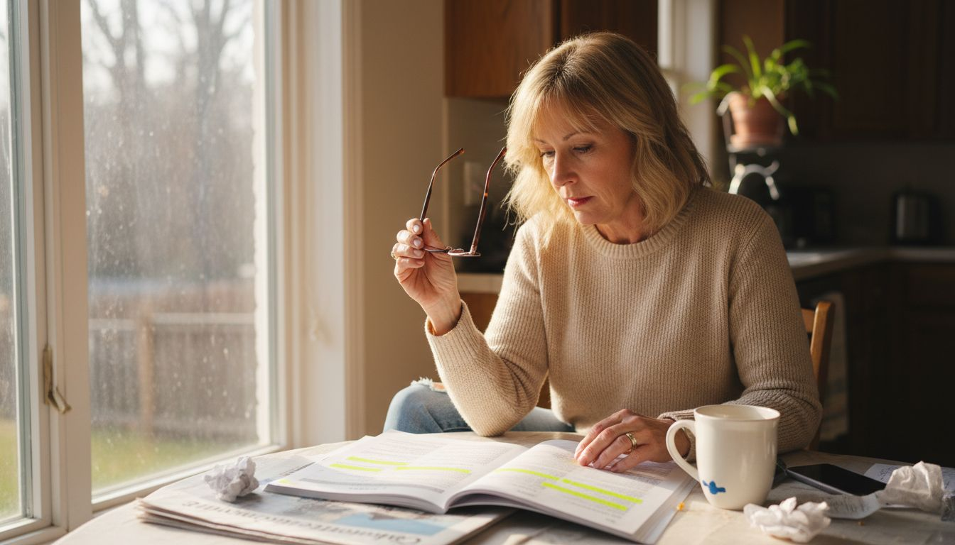 Homeowner reading roof inspection report