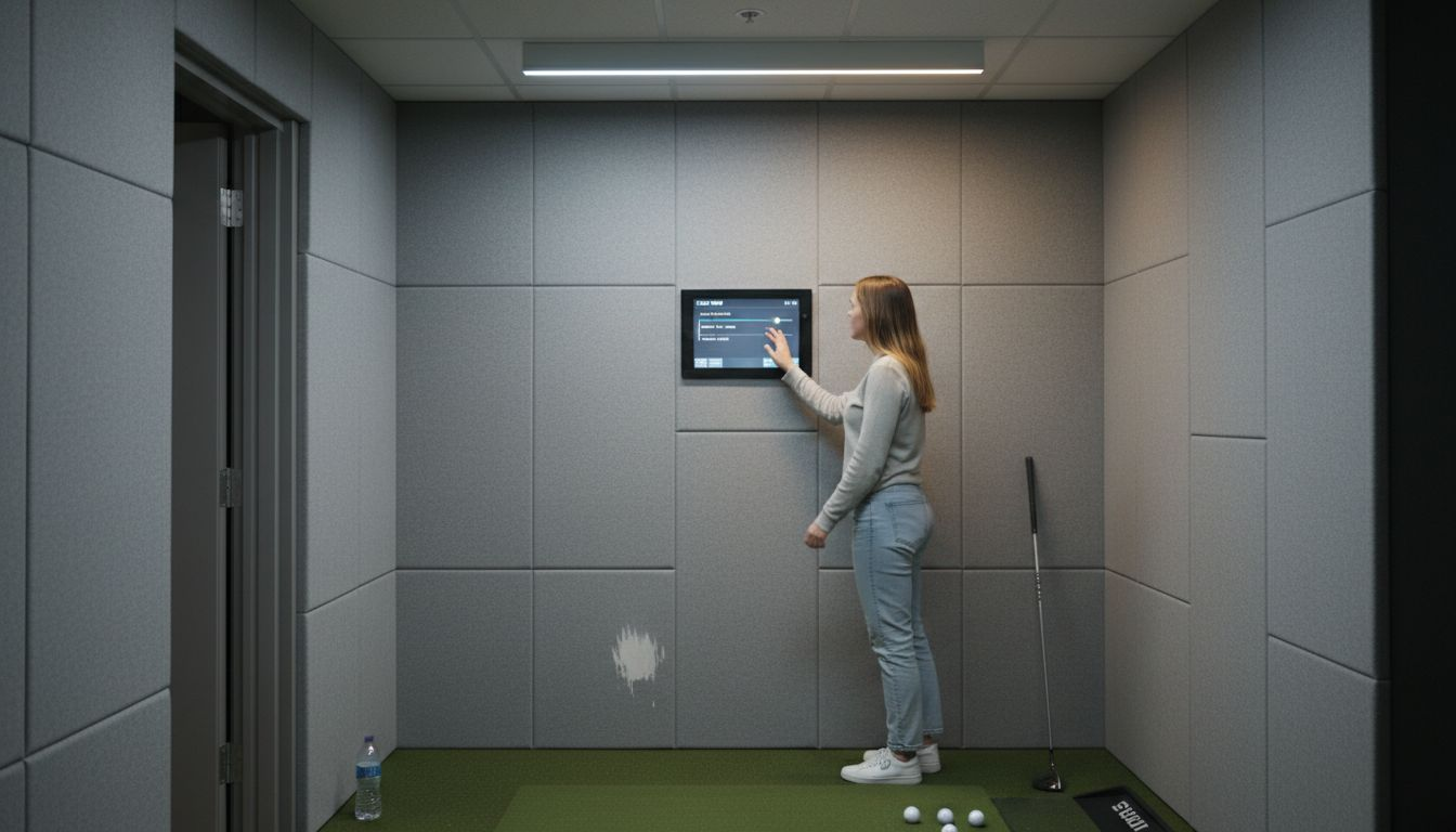 Color temperature controls for golf simulator lighting
