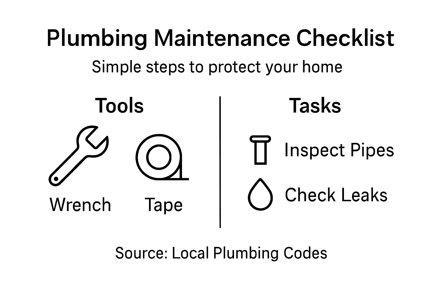 Infographic outlining plumbing maintenance essentials
