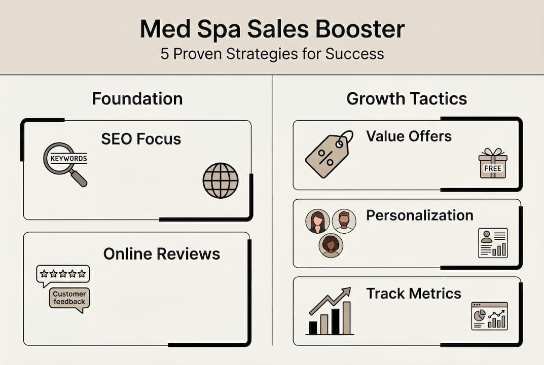 Infographic med spa sales strategies and tactics