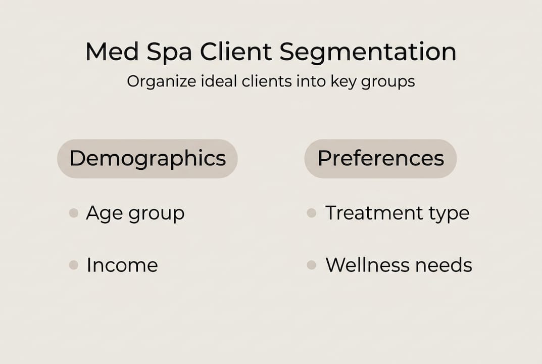 Infographic on med spa client segments