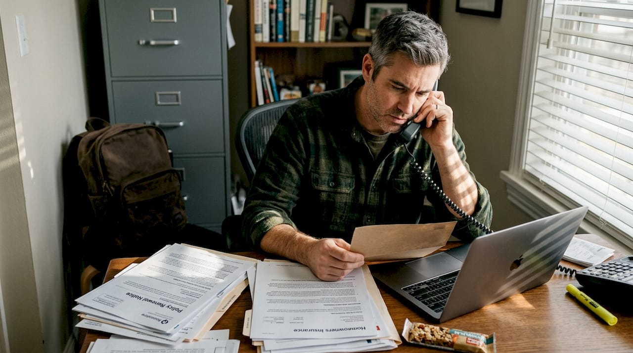 Parent reviewing autism insurance paperwork