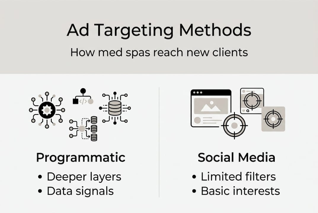 Infographic comparing programmatic and social targeting