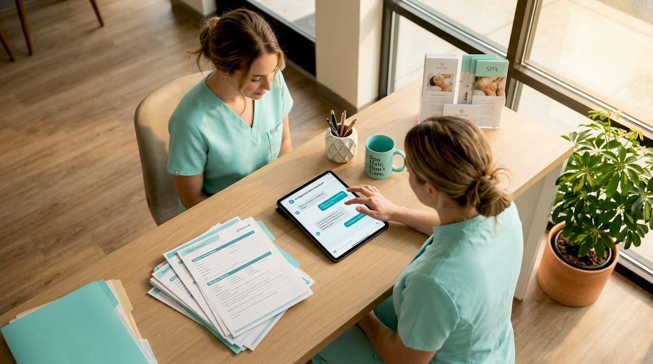 Receptionist uses AI chatbot for med spa booking