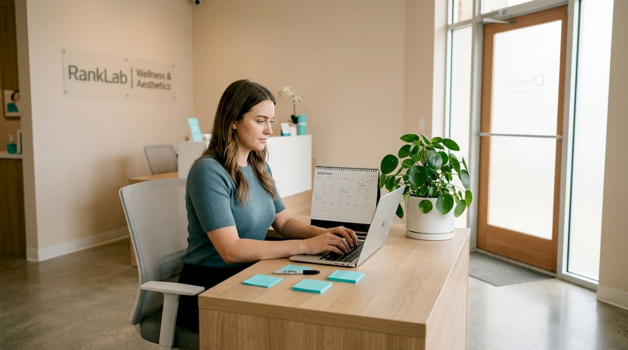 Receptionist entering new client details