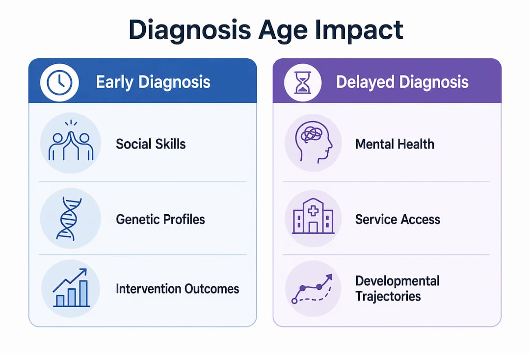 Infographic comparing early vs delayed diagnosis impacts