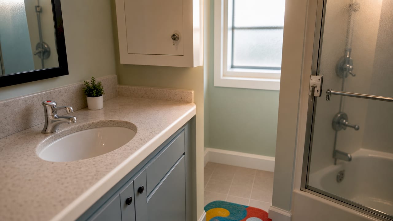 Bathroom safety features for autistic children