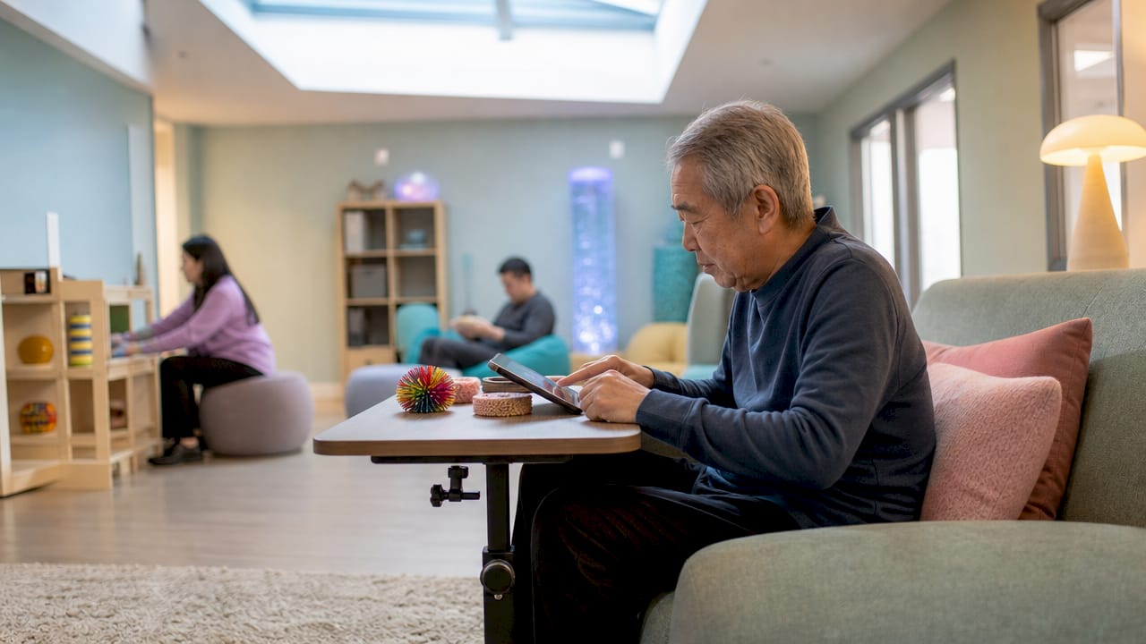Inclusive library with neurodiversity supportive features