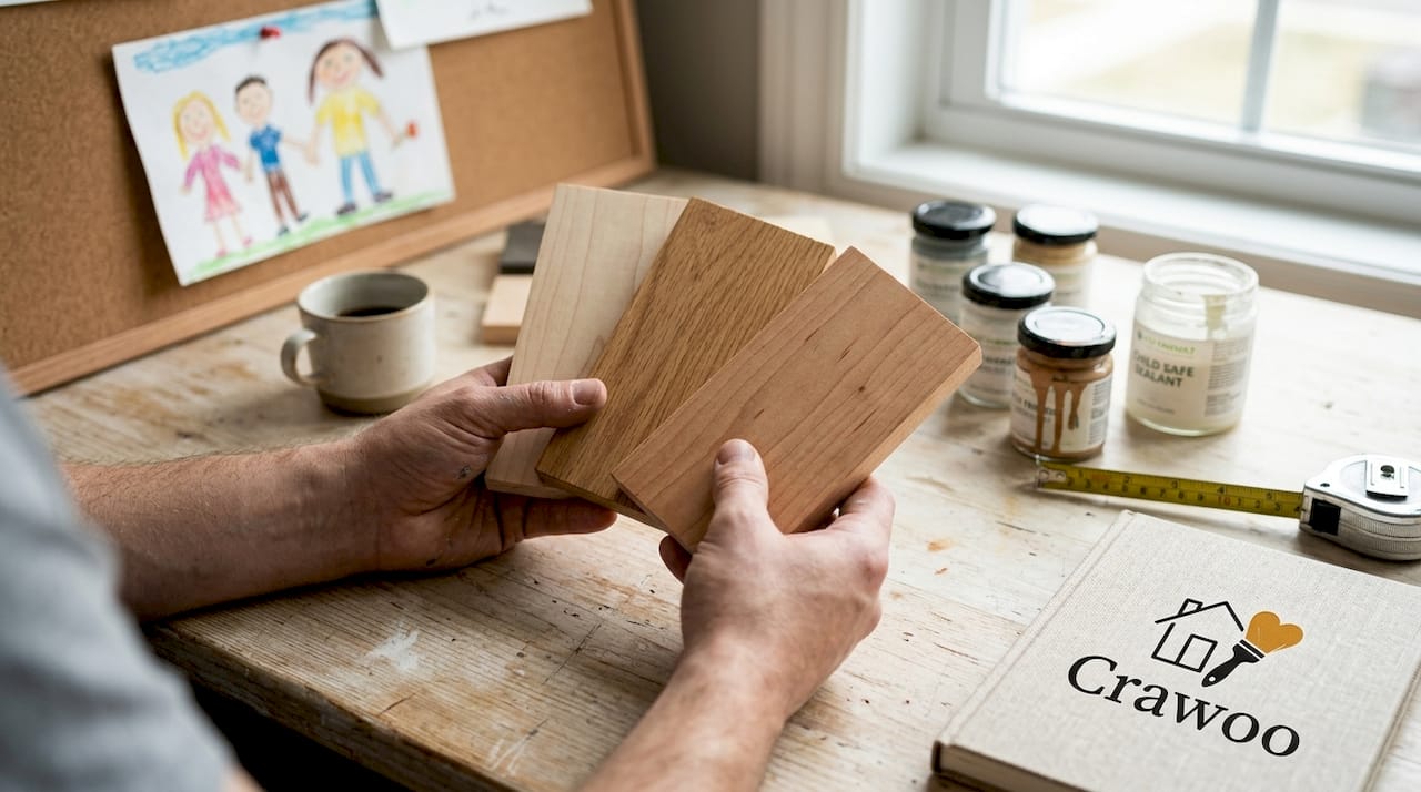 Wood sample safety check for nursery signs