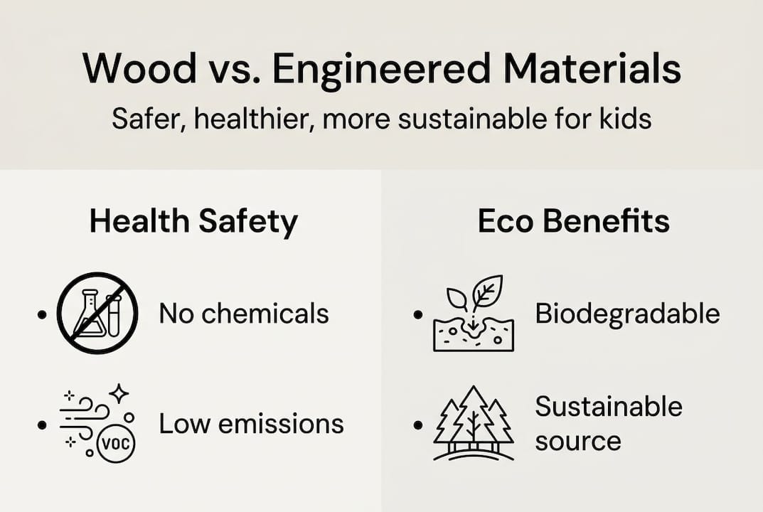 Infographic compares wood and engineered materials