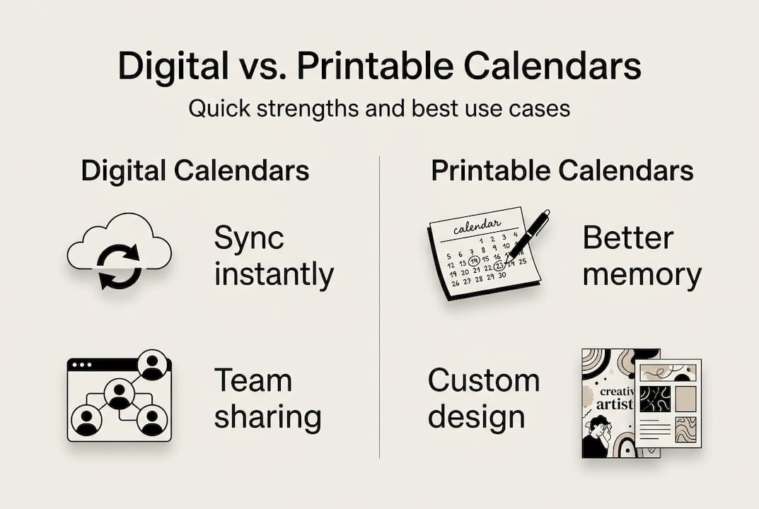 Digital vs. Printable Calendars: Which Planning Method Works Best?