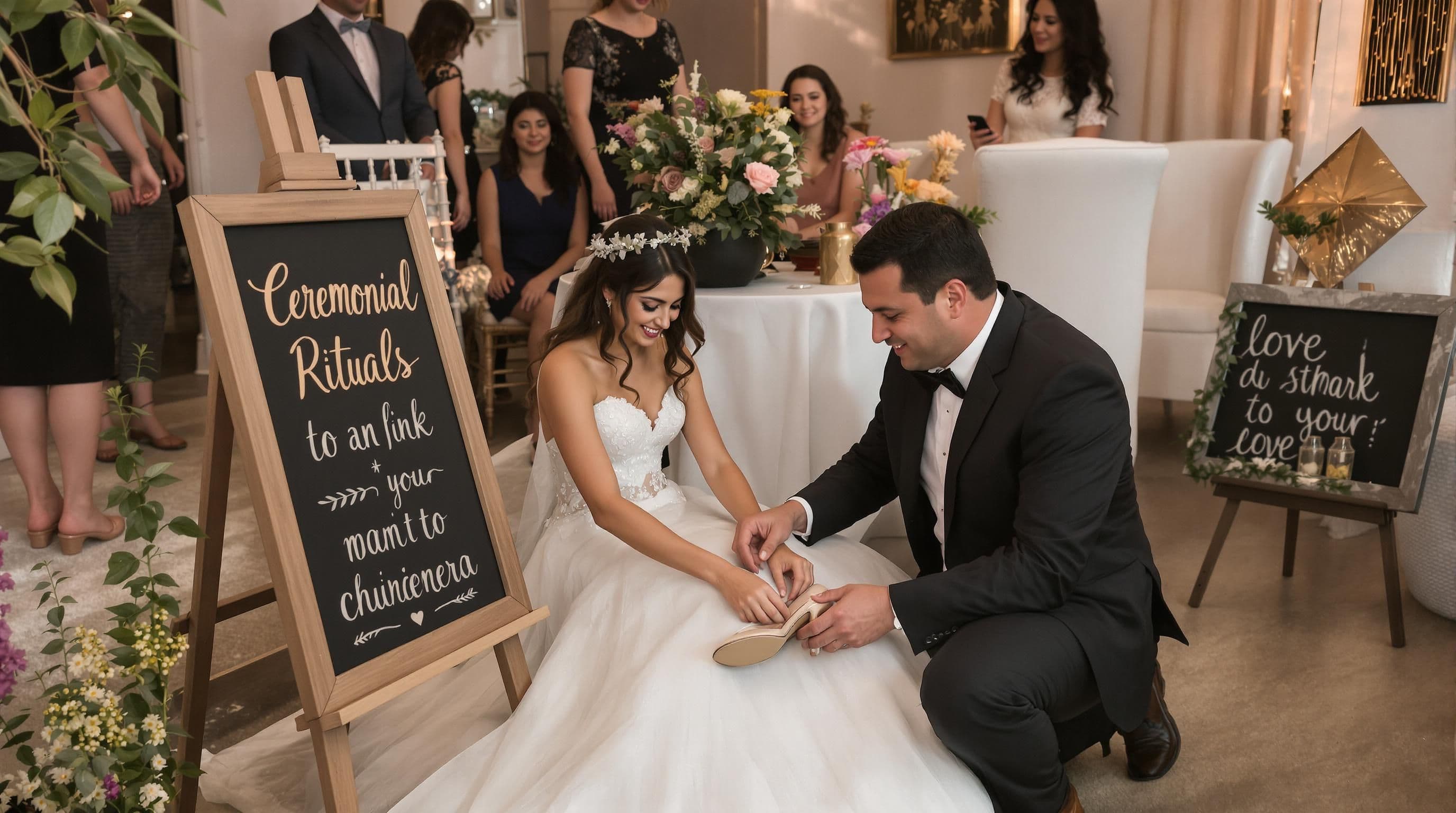 Father changes daughter’s shoes at quinceañera ceremony