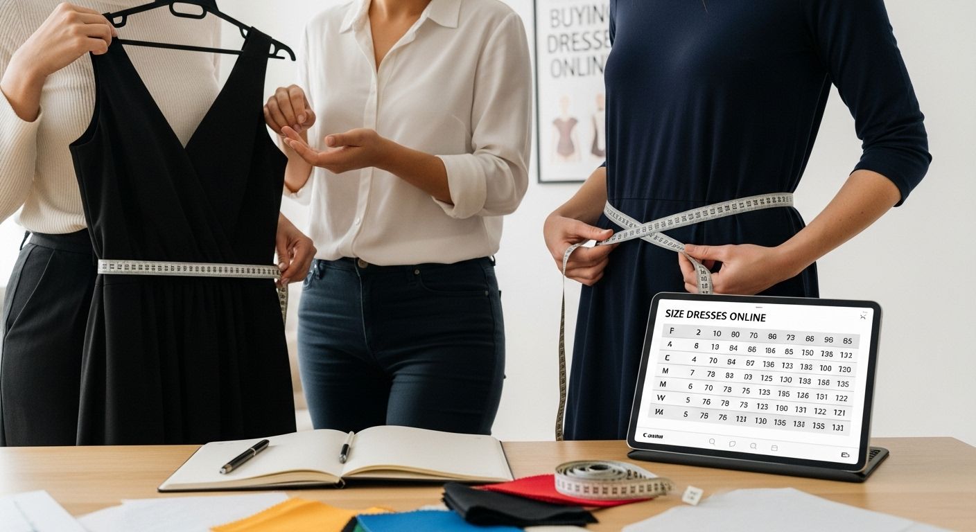 measuring dress online shopping