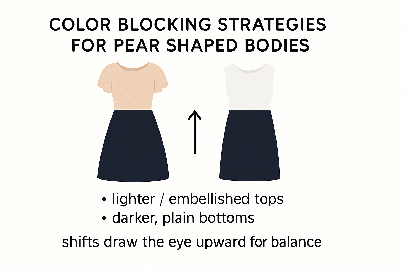 Color blocking tips for pear shaped body types