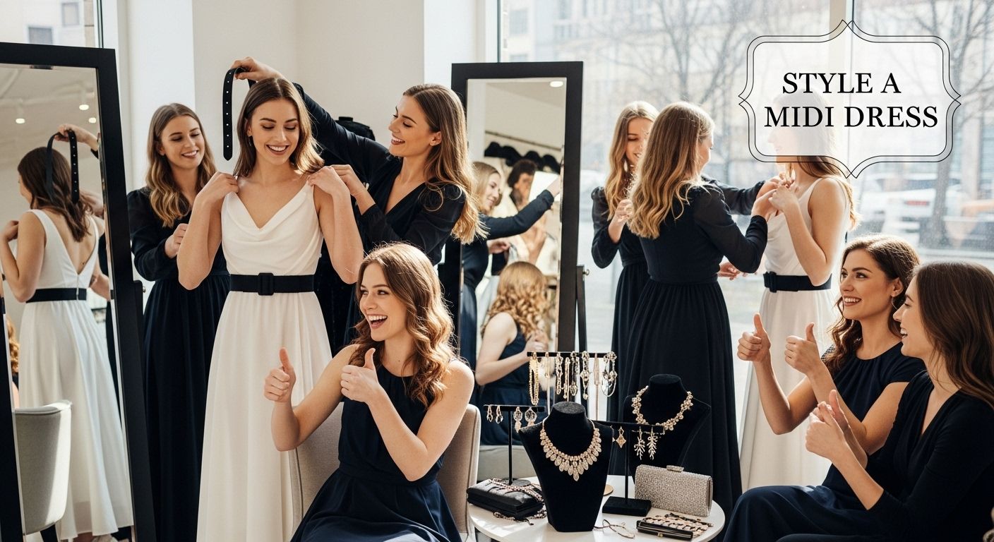 midi dress styling event