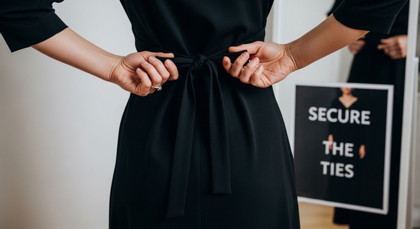 tie wrap dress behind back