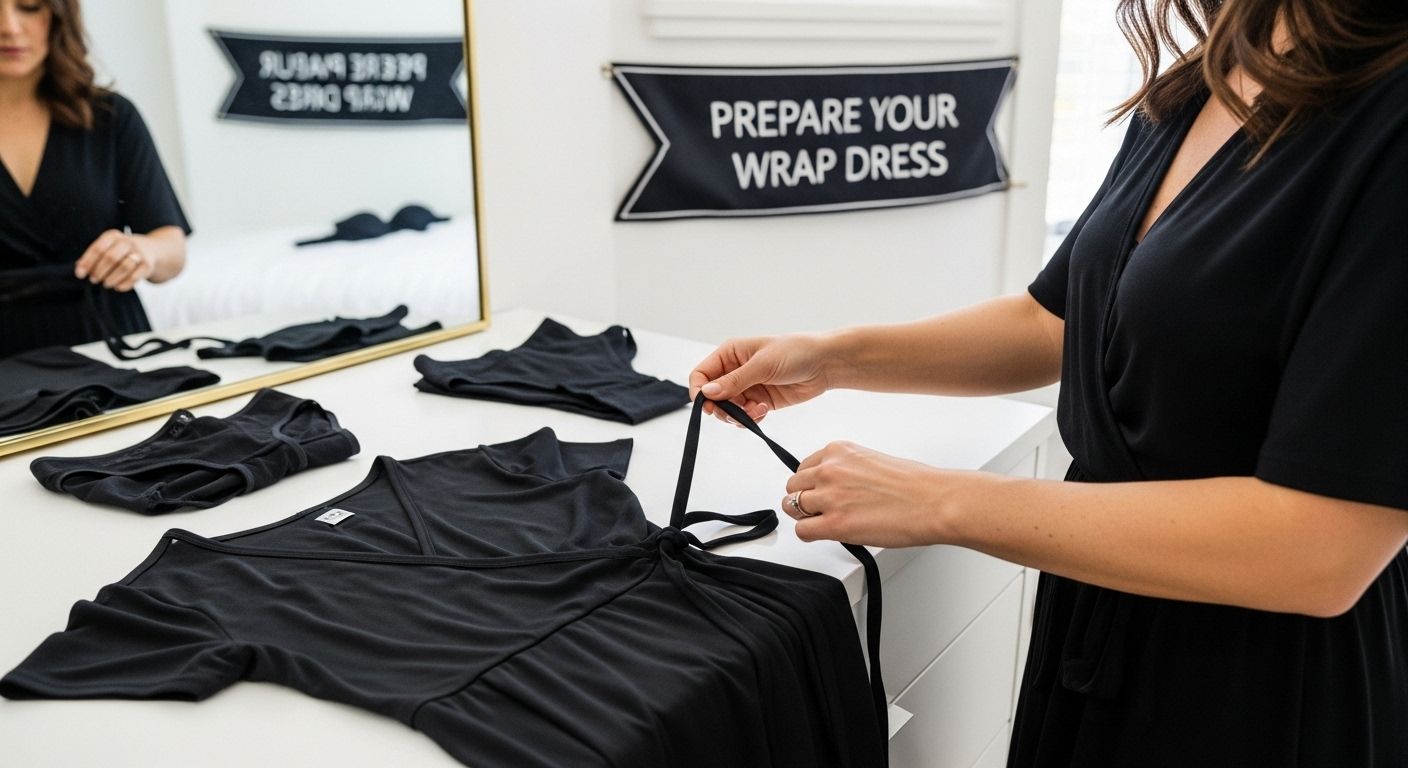 prepare wrap dress demonstration