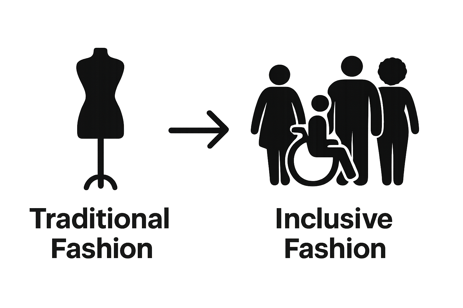 Comparison of traditional vs. inclusive fashion representation