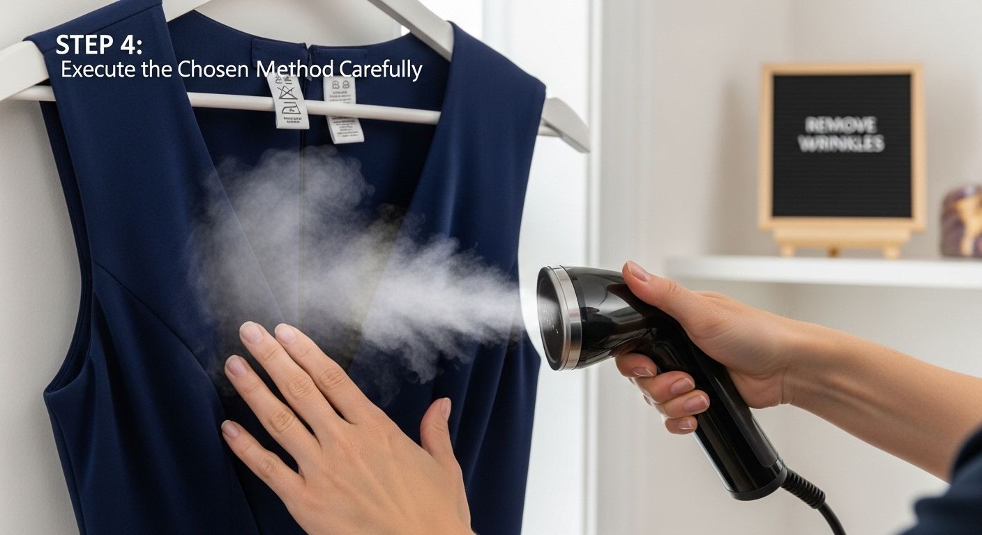 steaming dress wrinkle removal