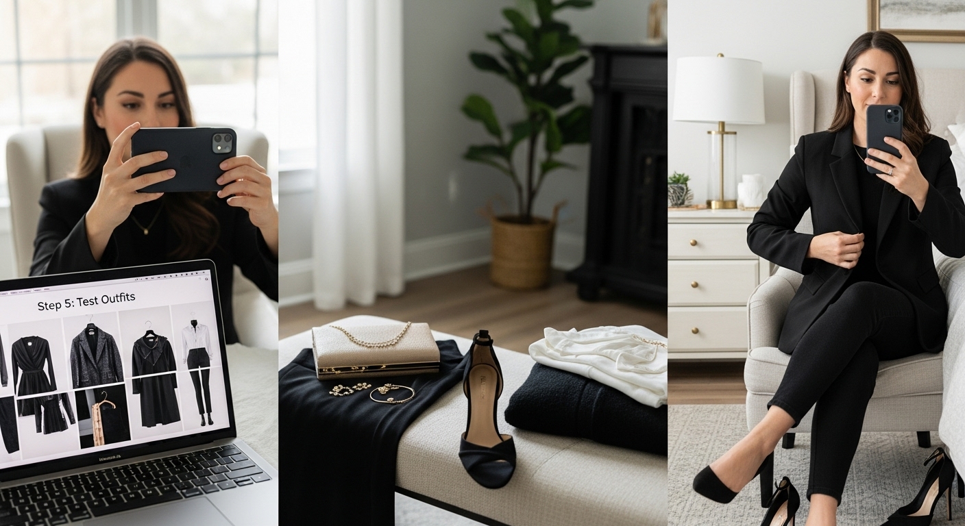 testing capsule wardrobe outfits