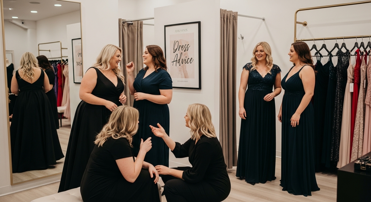 plus size formal dress shopping