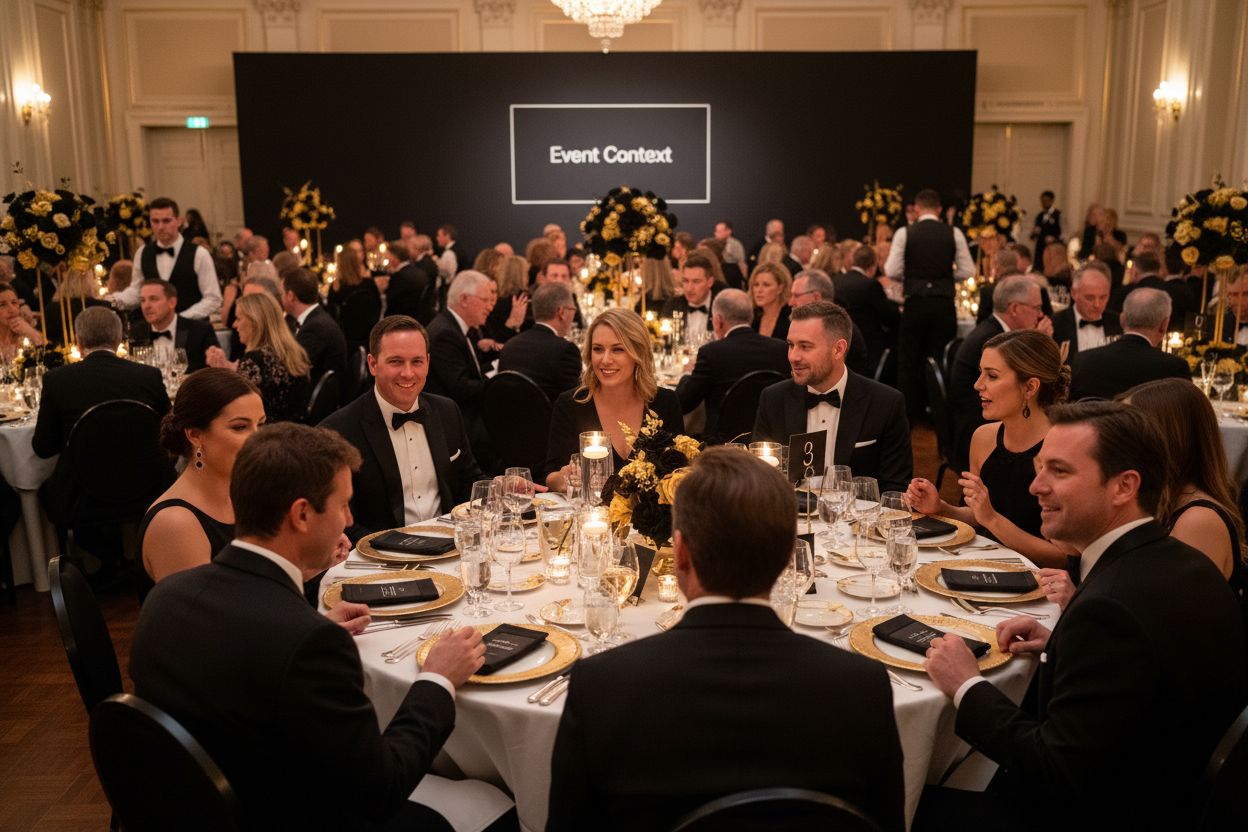 black tie event dinner