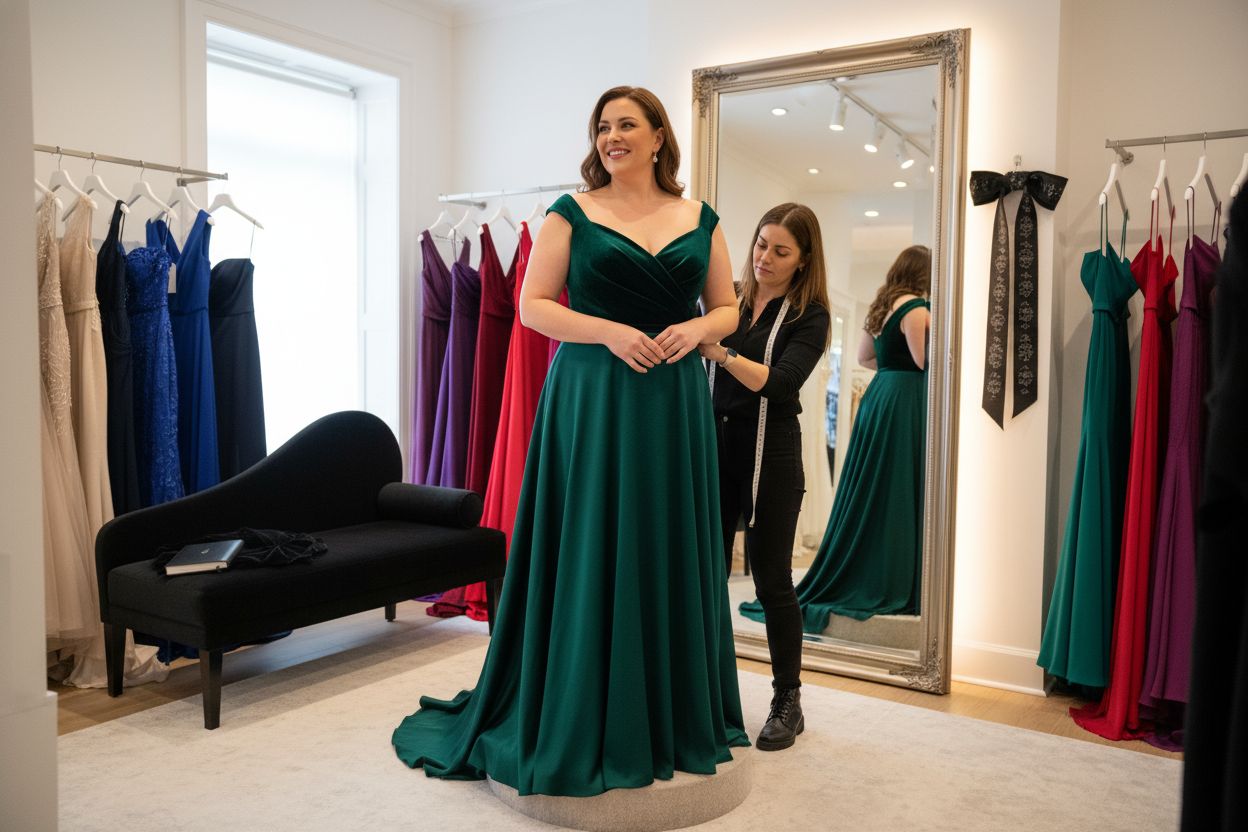 plus size formal fitting