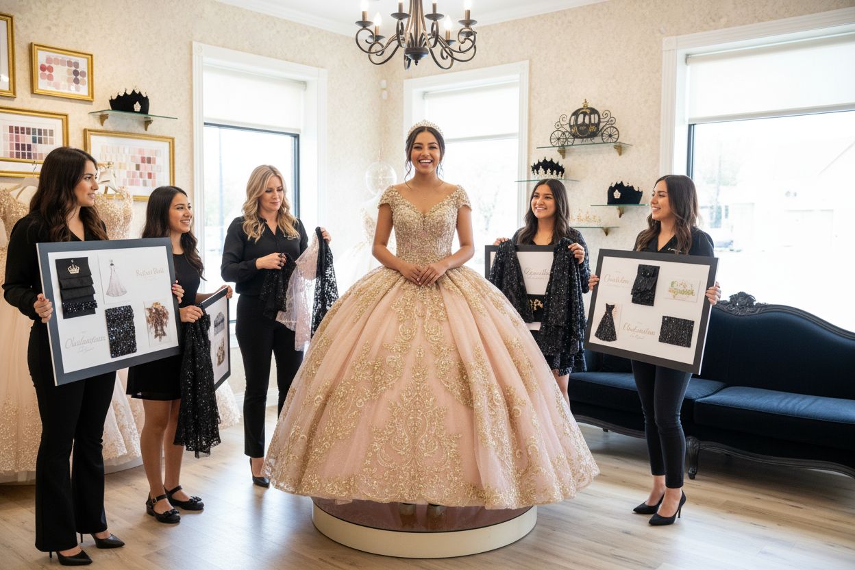 quinceañera dress fitting