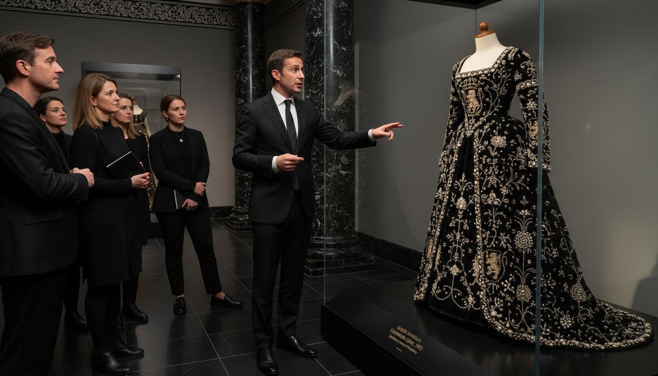 queen gown exhibition