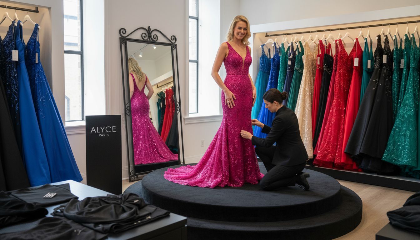 designer dress fitting