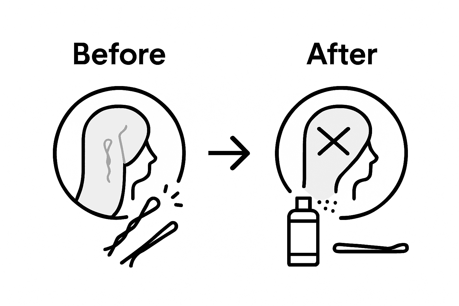 Securing hair accessories infographic with tips