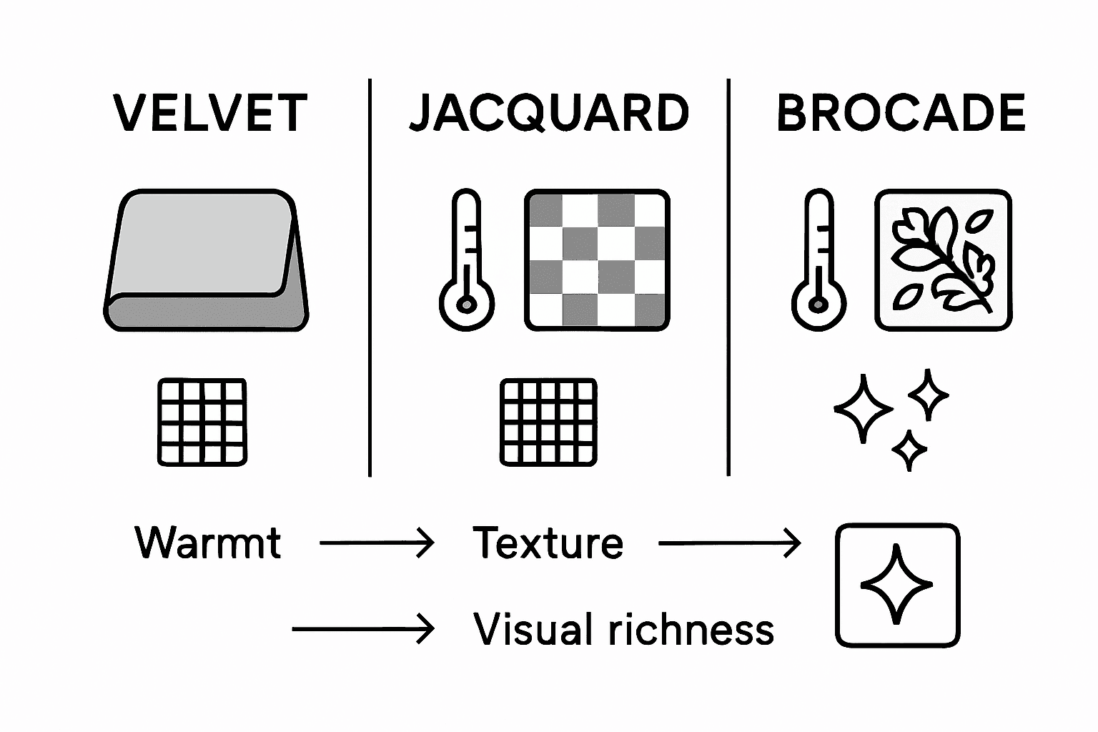 Infographic compares winter dress fabrics