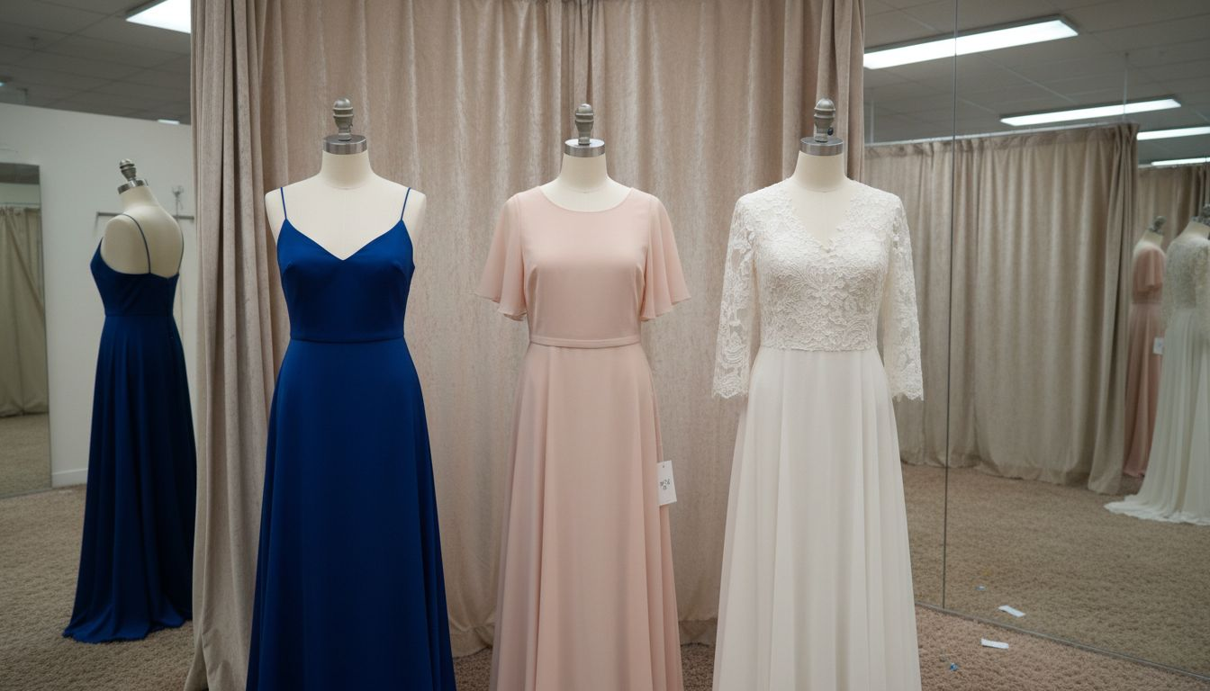 A-line gowns with various sleeve styles