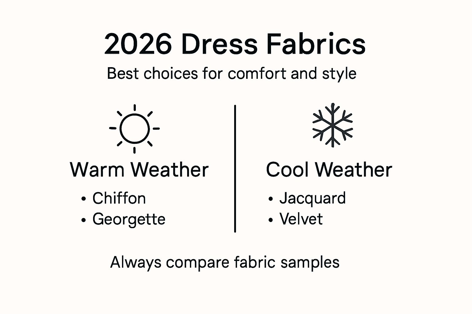 Infographic shows top 2026 mother of the bride fabrics