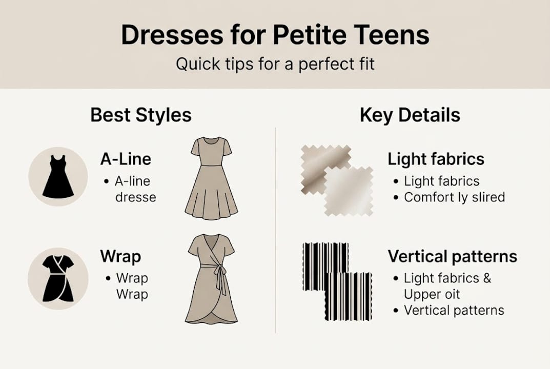 Infographic: best dress styles and details for petites