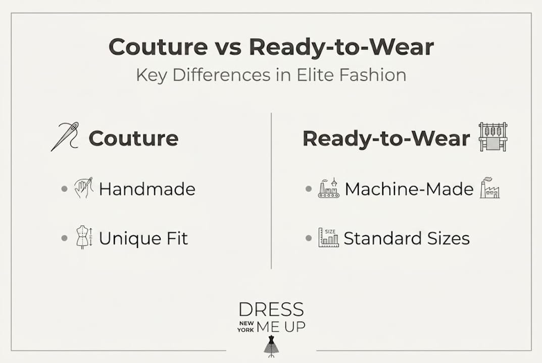 Infographic comparing couture versus ready-to-wear