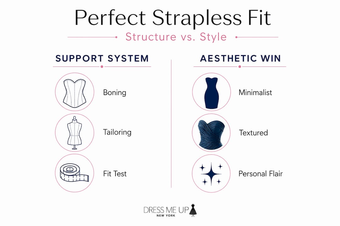 Infographic comparing gown structure and aesthetics