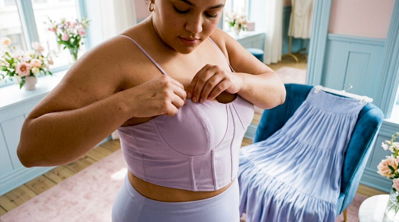 Adjusting plus-size white prom dress top ties