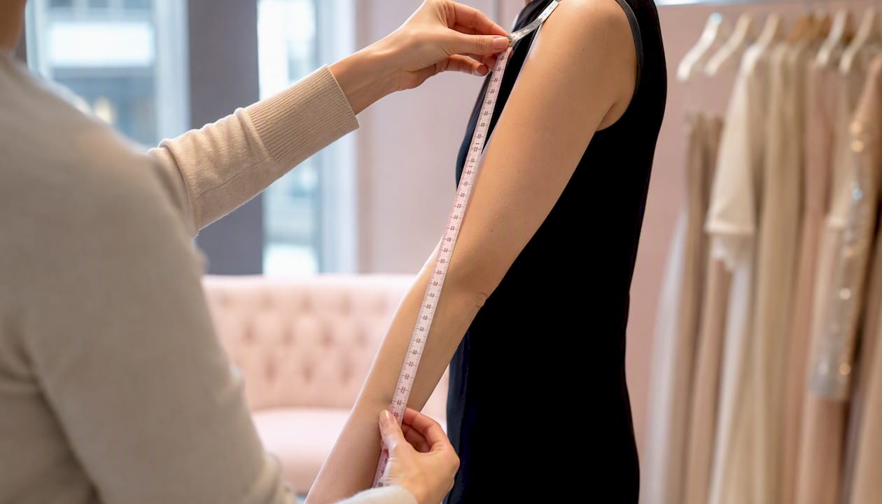 Arm length measurement with tape