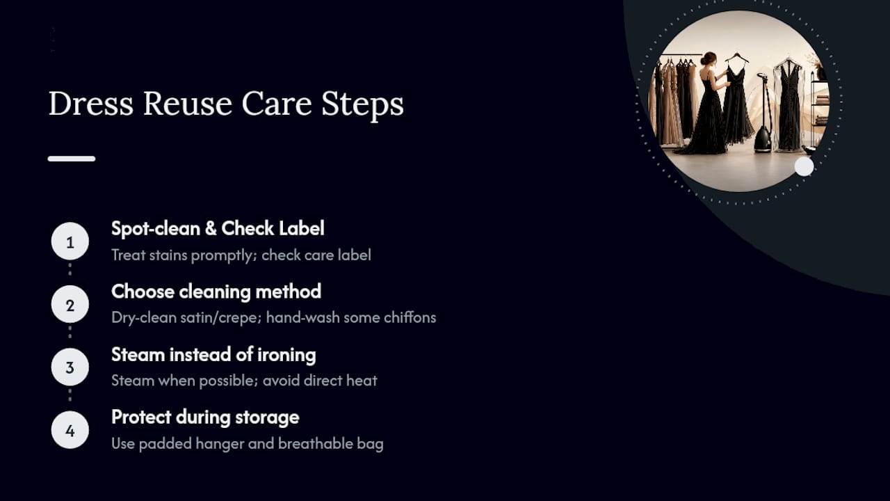 Four steps for caring for formal dresses