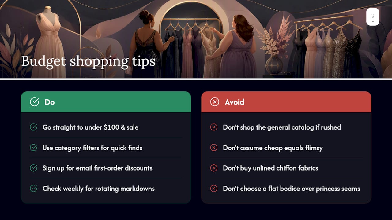 DressMeUpNY editorial perspective: making budget shopping practical — overview diagram