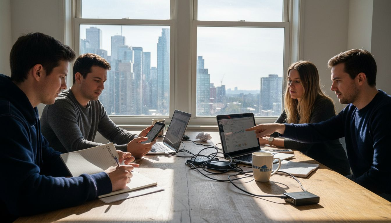 Team planning digital marketing strategy