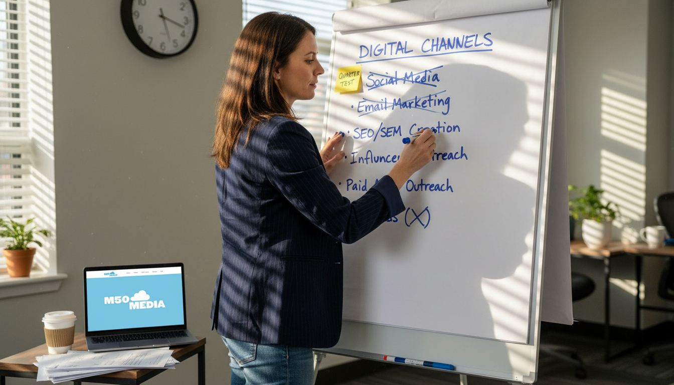 Manager plans digital marketing channels