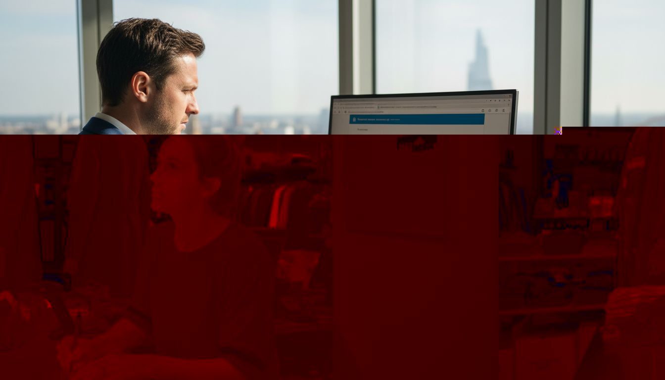 Retail manager planning strategy in shop office