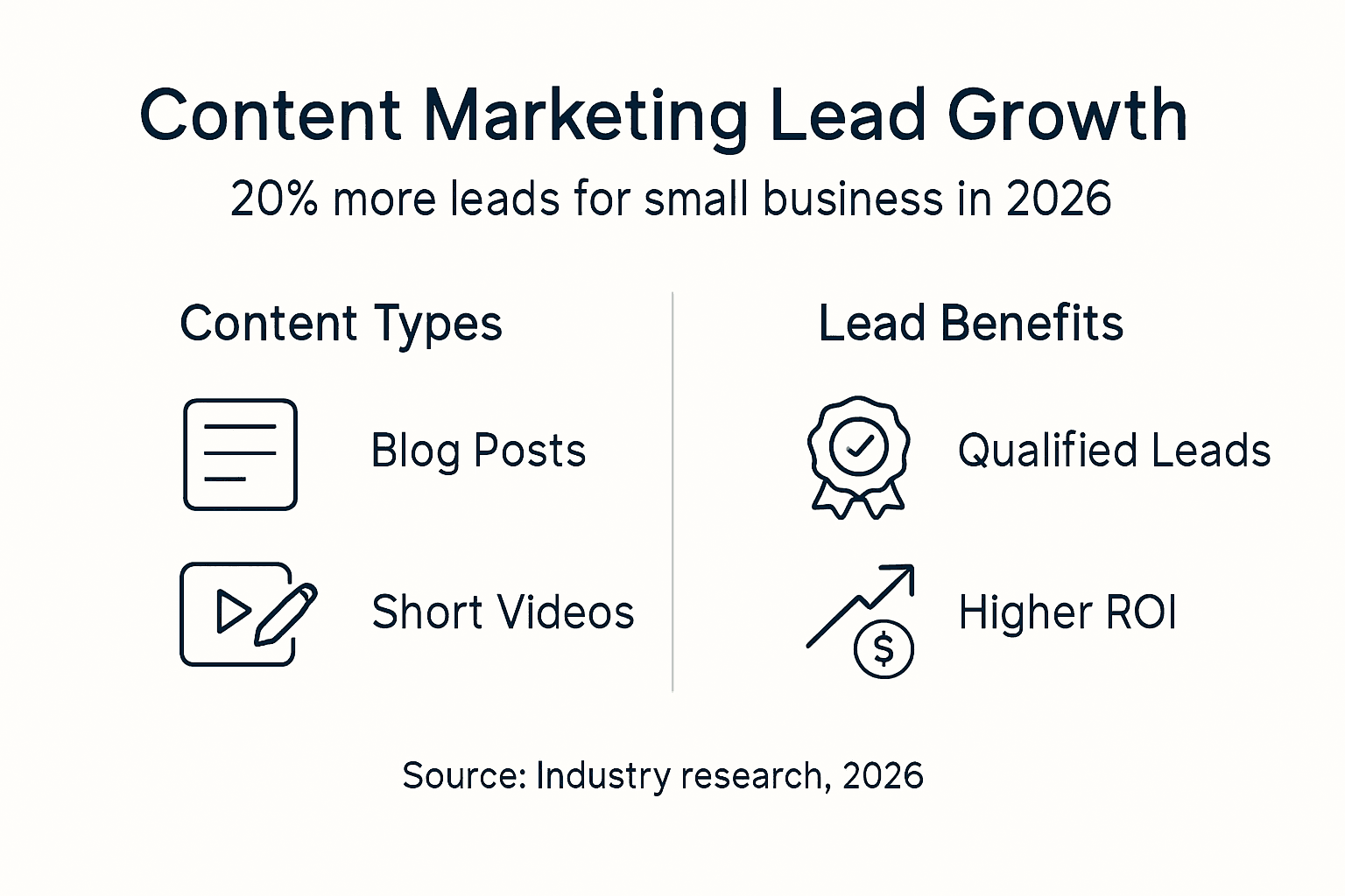 Infographic showing lead growth from content marketing